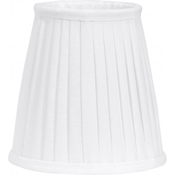 Lampeskrm - plisseret hvid - 21 cm