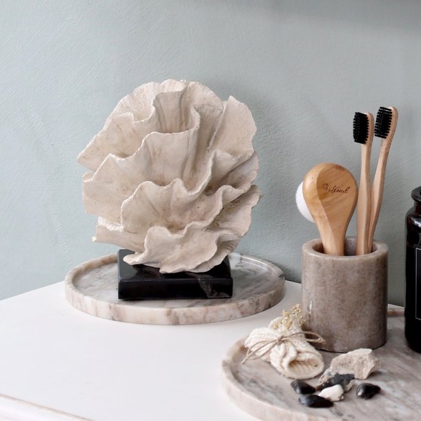 Marmorfad - Morlaix - skn fad til alle dine stager og vaser 20 cm