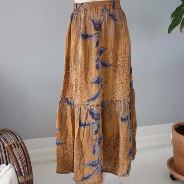 Amsterdam nederdel med flæse detalje - i smuk sari silke - XS/S